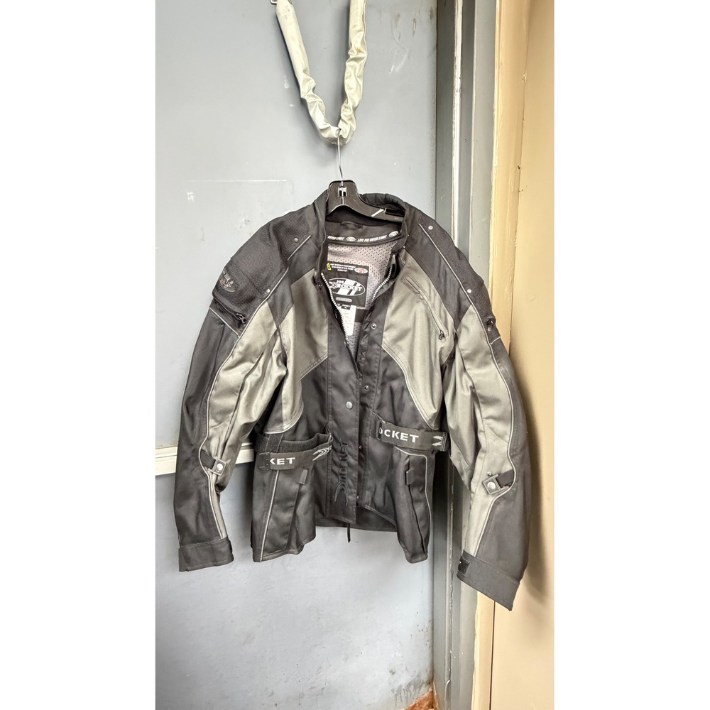Joe Rocket Ballistic Series Womens XL Motorcycle Jacket Black Grey Textile Mesh